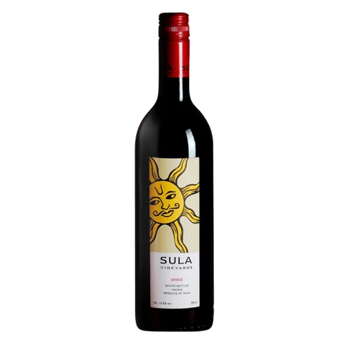 A bottle of Sula Shiraz.